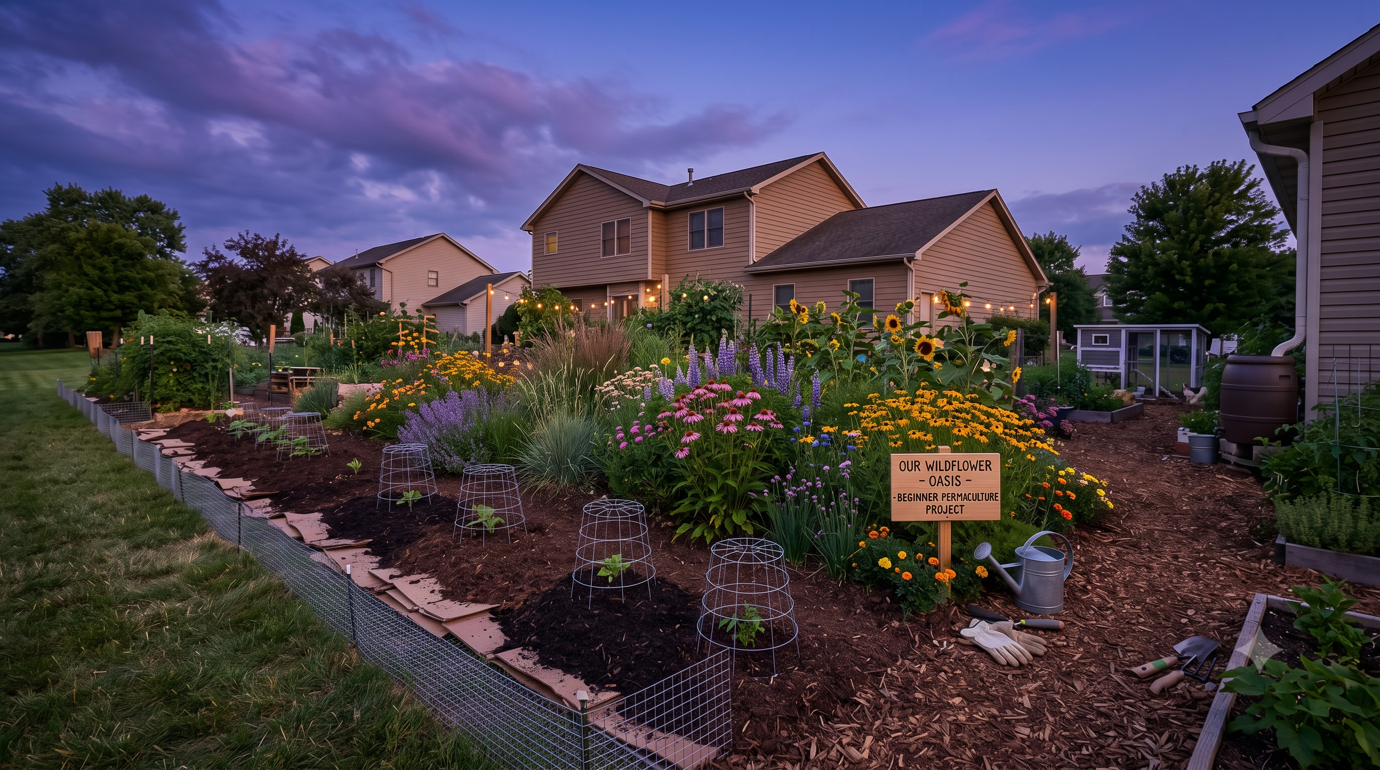 🌼 The Curious Beginner's Guide to Backyard Permaculture: A Wildlife-Resistant Wildflower Oasis